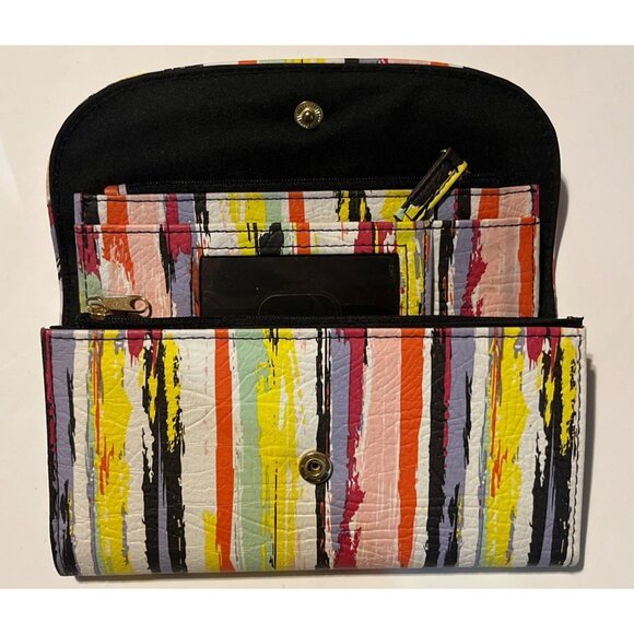 APT.9 Multicolor Striped Wallet With Card Slots & Coin Pouch - Picture 5 of 7